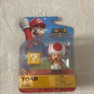 Super Mario Toad Figure - Red and White
